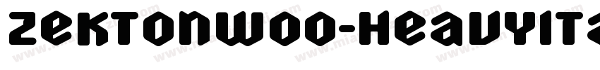 ZektonW00-HeavyItalic Regular字体转换